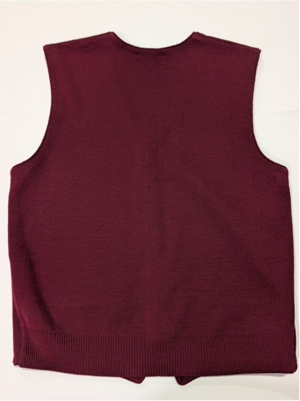 Il Granchio Wool Blend Sweater Vest 54 Burgundy Button Front Knit Waistcoat - Picture 5 of 12
